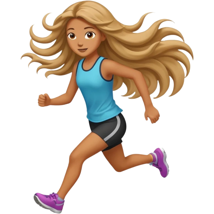 Aesthetic girl is running emoji