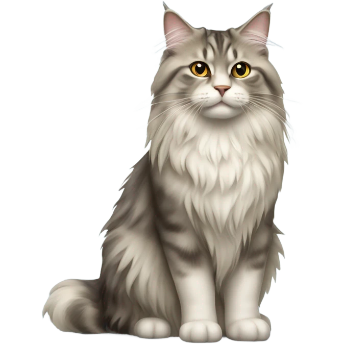full-length Siberian cat emoji
