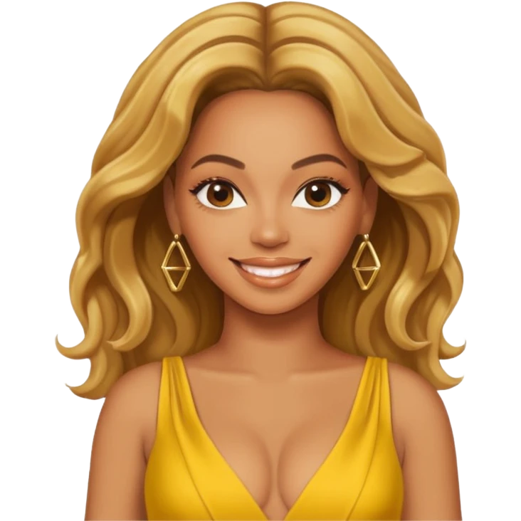 Beyonce with yellow outfit emoji