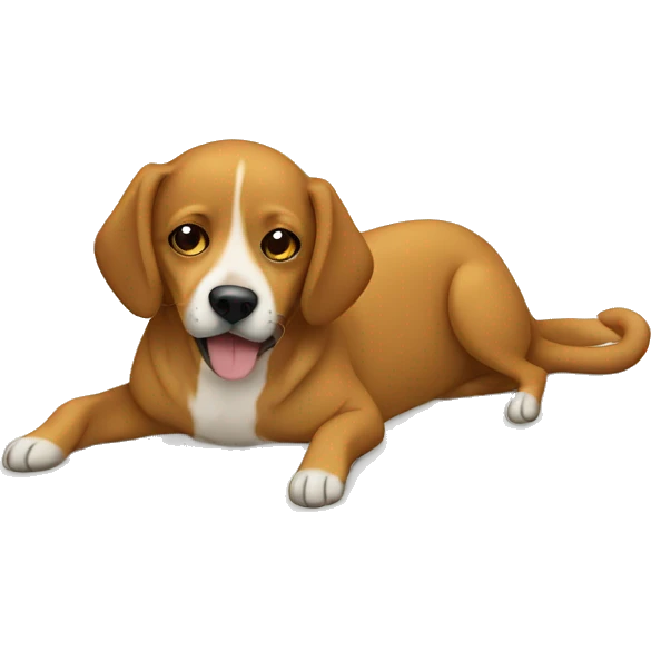 dog laying on a bed emoji