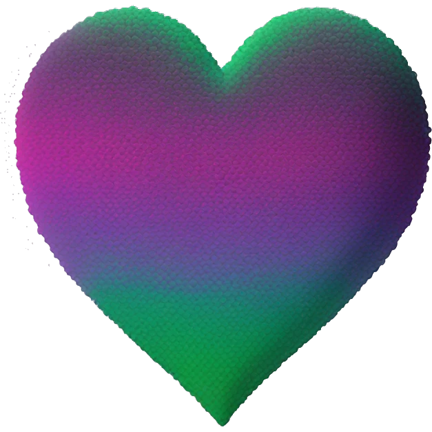 Green purple magenta ombré heart  emoji