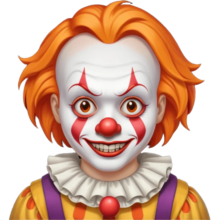 The clown from the movie IT With orange hair emoji