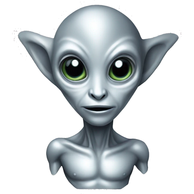 silver alien emoji