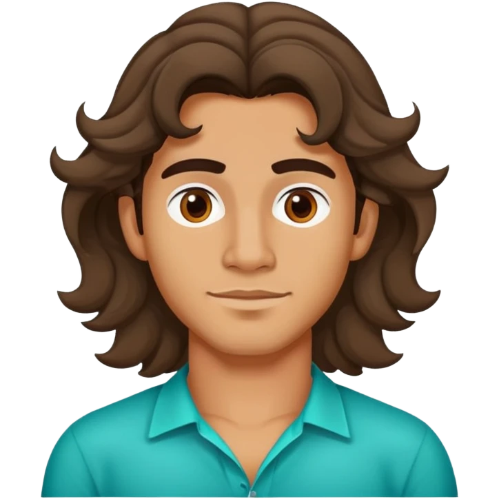 A Mexican young man from Cancun Mexico with mid-length wavey Hair emoji
