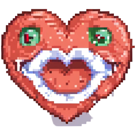 A heart with a big red mouth emoji