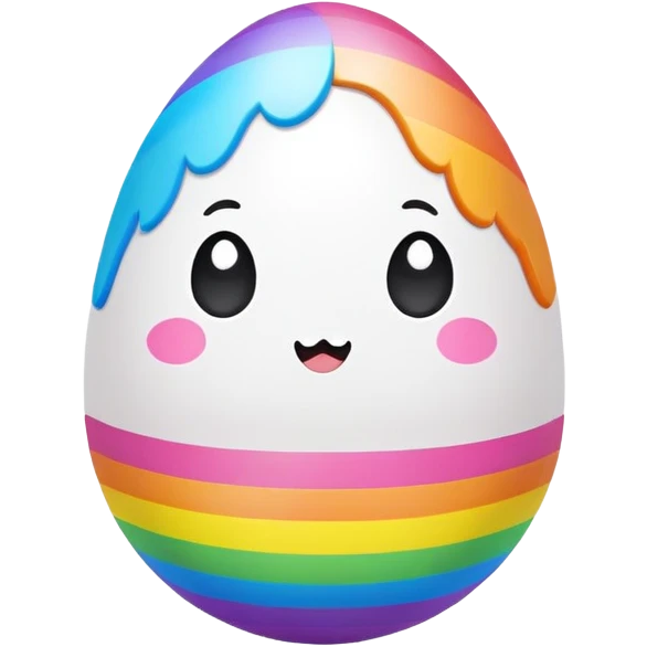 easter rainbow kawaii egg emoji