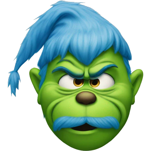Blue grinch emoji