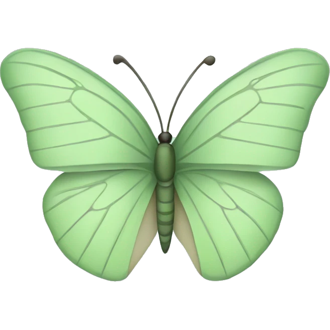 Sage green butterfly emoji