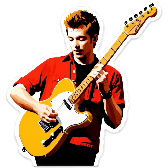 Blur guitarist is playing butterscotch telecaster. emoji