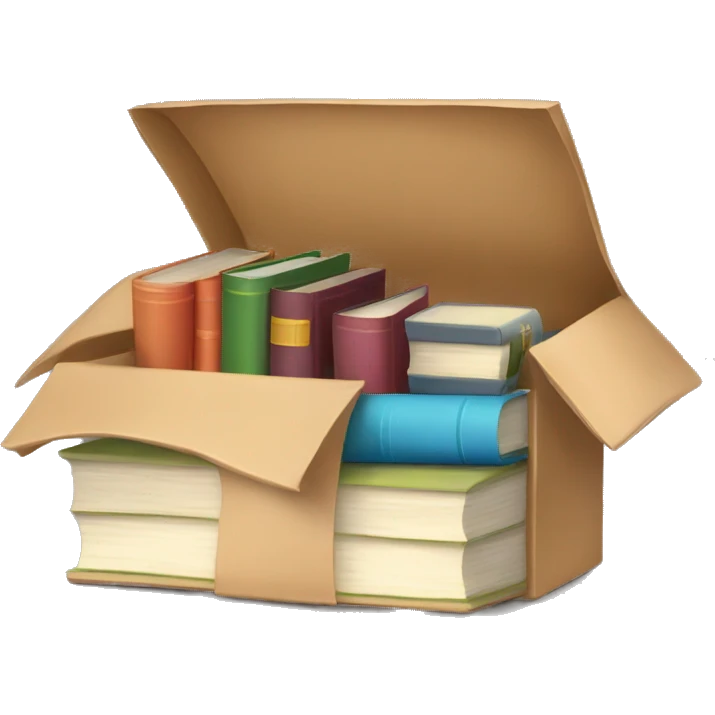 open box with books inside emoji