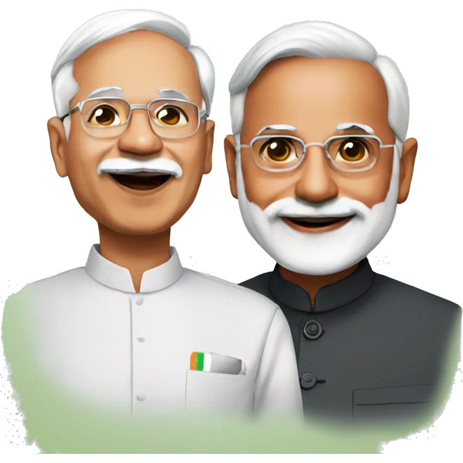 Modi with kejariwal emoji