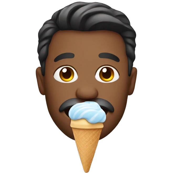 Man Eats ice cream  emoji