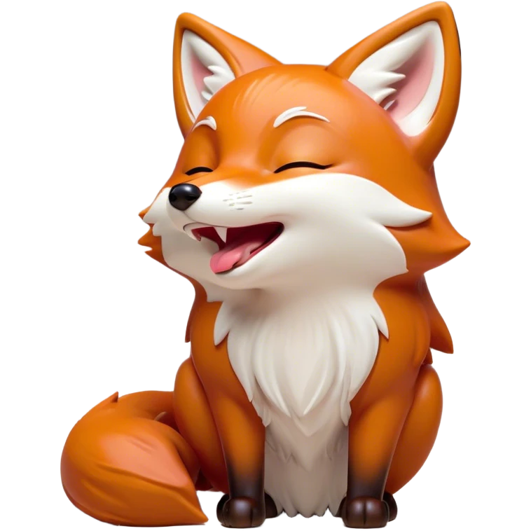 Cinematic Cute Yawning Fox Portrait Emoji, Head tilted slightly with a dramatic, wide-open yawn, showcasing a soft, velvety red Fur with subtle white accents, floppy ears slightly drooping, round amber eyes barely open in drowsy contentment, Simplified yet irresistibly adorable features, highly detailed, glowing with a soft, cozy glow, high shine, relaxed yet expressive, stylized with a touch of natural whimsy, bright and endearing, soft glowing outline, capturing the essence of a sleepy yet affectionate fox, so drowsy it feels like it could stretch right out of the screen and curl up for a nap! emoji
