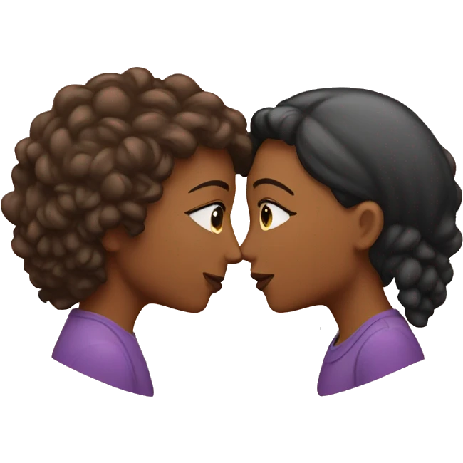 Lesbians kissing emoji