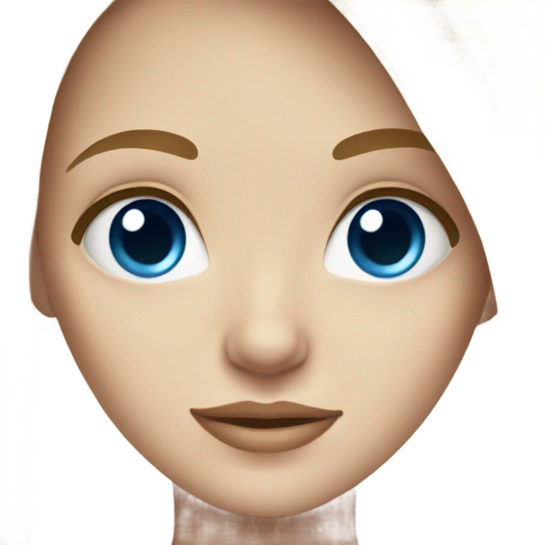 Blonde girl with blue eyes  emoji