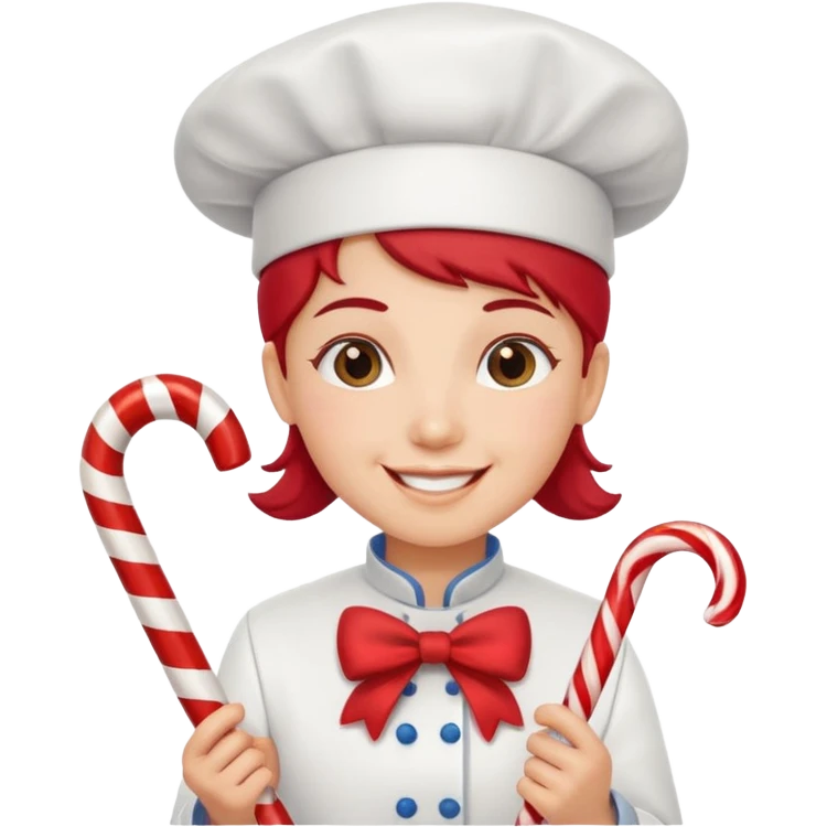 Decorator + candy cane, Candy Chef. emoji