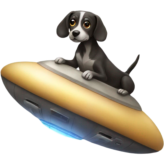 Dog riding ufo emoji