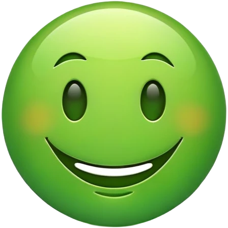 green smiley 🤩 emoji