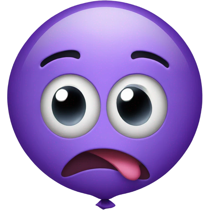 scared purple balloon emoji