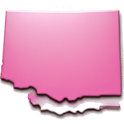Pink state of Oklahoma shape emoji
