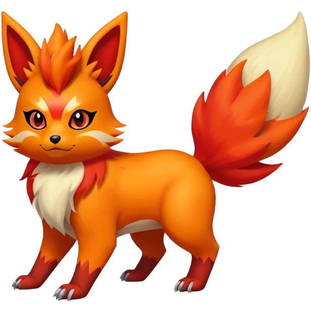 Quilava-Litten-Flareon-fantasy-animal-creature-hybrid full body emoji