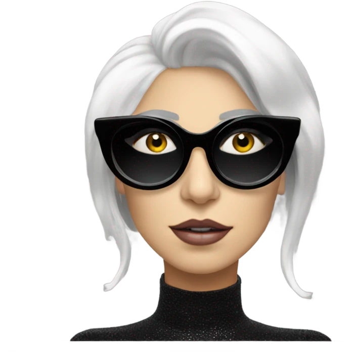 Lady gaga chromatica black glasses  emoji