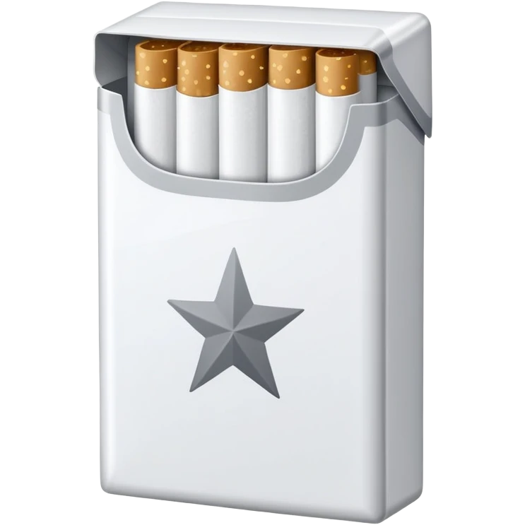 white seven stars grey shining cigaret pack with a few little white  emoji