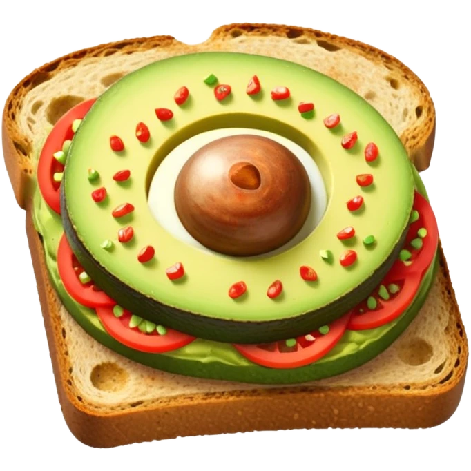 Avocado toast, whole slice emoji