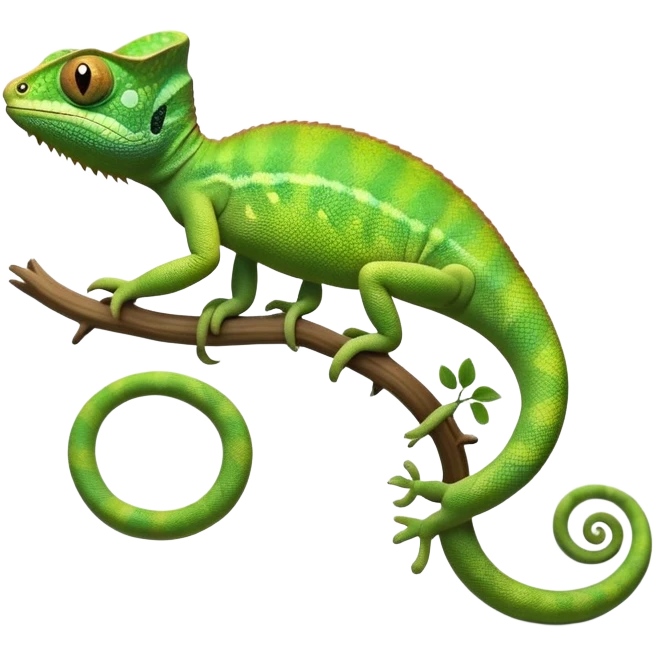 cinematic-chameleon-realistic-full-body-climbing-emoji,-slender-body-gripping-a-twisting-vine-with-prehensile-feet,-scaly-green-skin-shifting-shades-with-its-environment,-large-bulging-eyes-rotating-independently,-delicate-coiled-tail-curling-behind,-long-tongue-slightly-protruding-as-if-ready-to-strike,-simplified-yet-realistic-focused-features,-highly-detailed,-glowing-with-an-ethereal-forest-light emoji