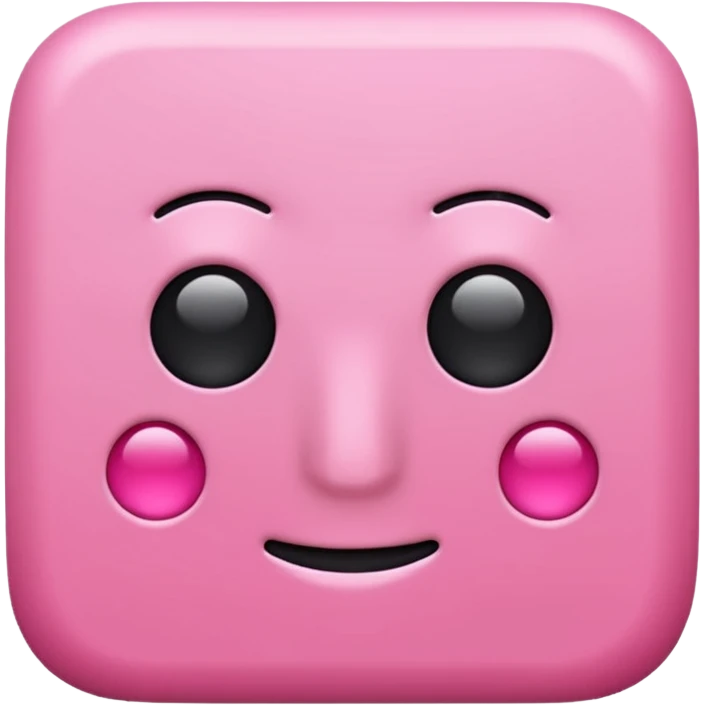 Pink Square with no face emoji