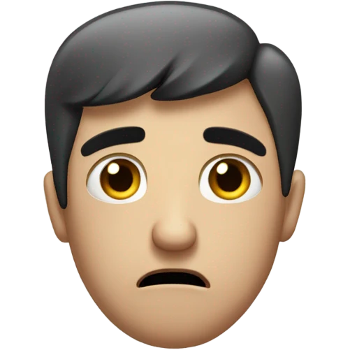 Man scared and paranoid emoji