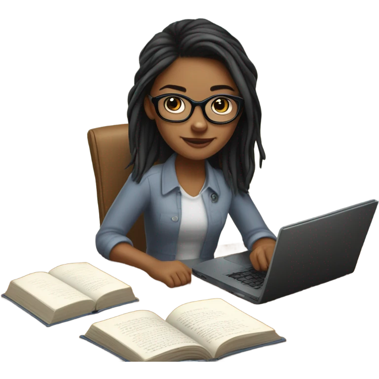 A girl leaching named Ava emoji