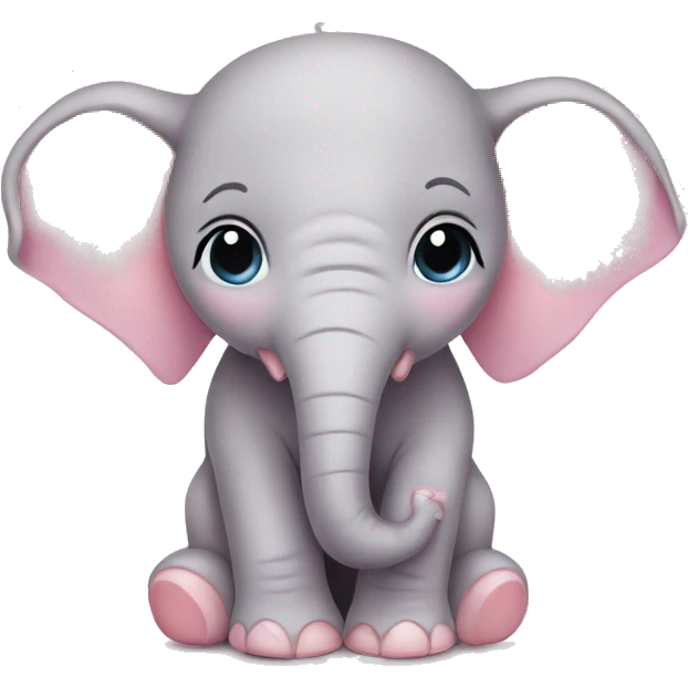 Baby pink elephant  emoji