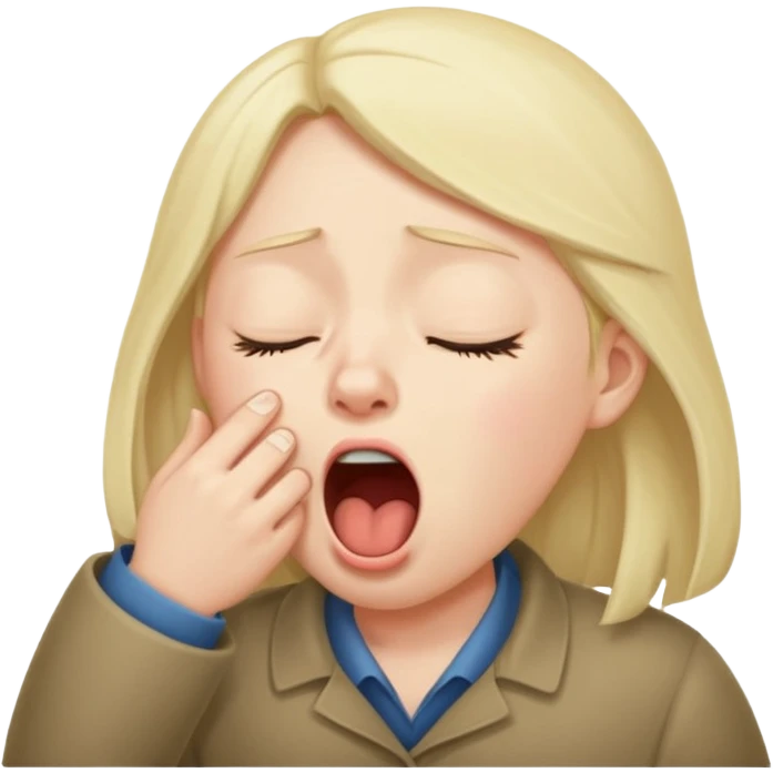yawning sleepy character emoji