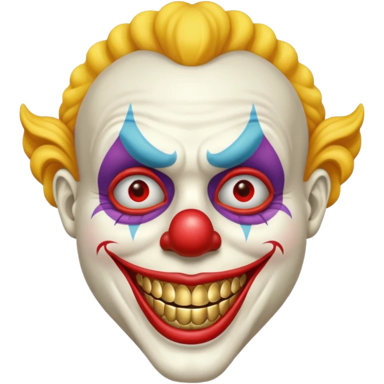 Very Cool Clown with gold teeth emoji