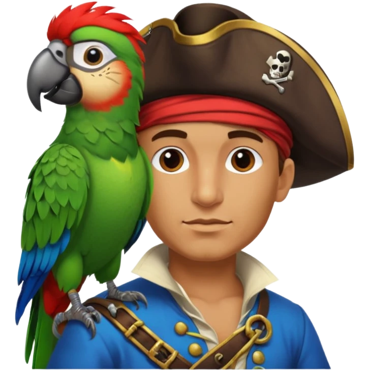 pirate and parrot emoji
