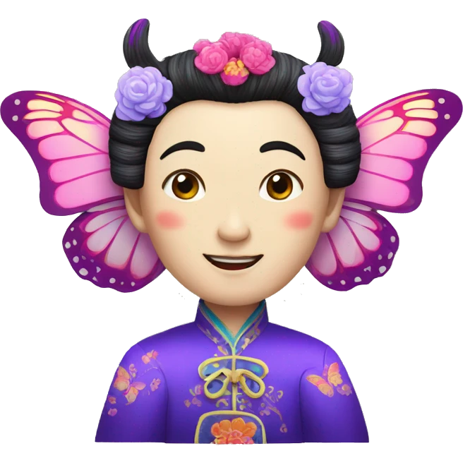 Beijing opera Mr butterflies,butterflies emoji