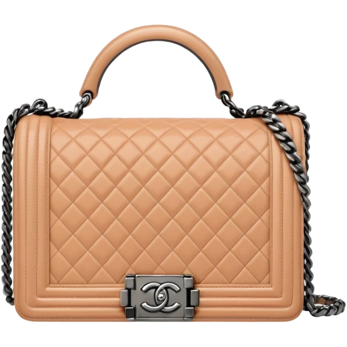 chanel le boy flesh color bag emoji