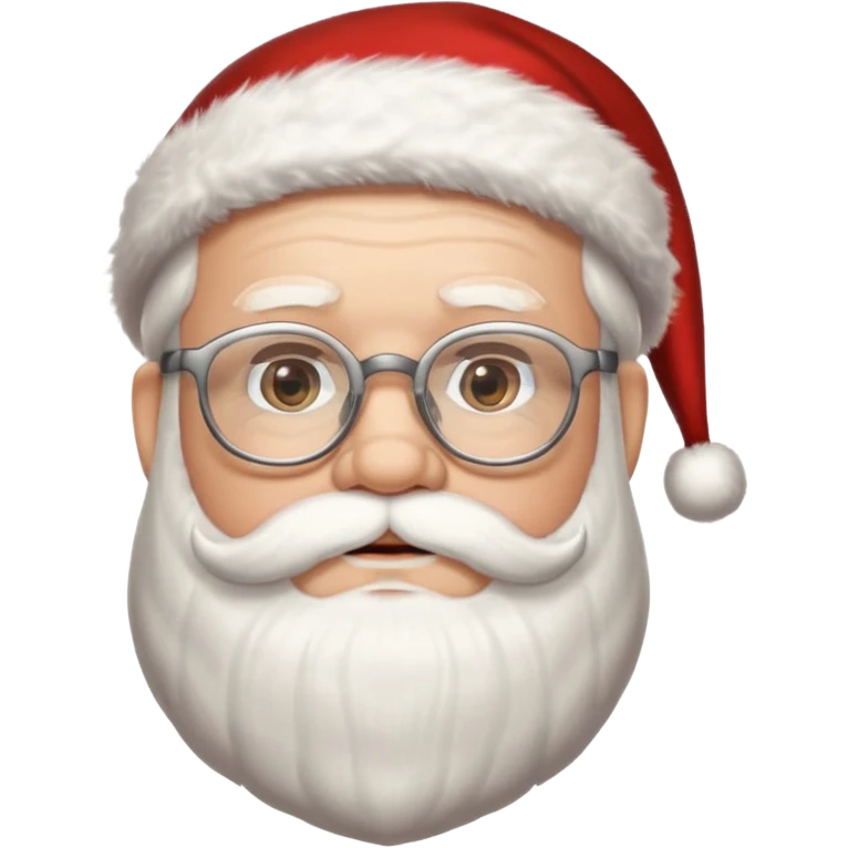 Santa Claus, beard, glasses
 emoji