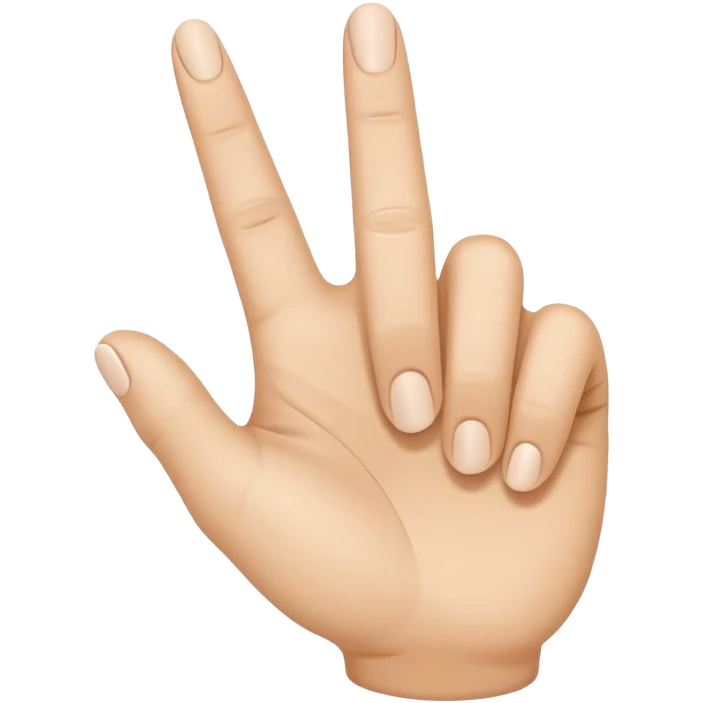 “Emoji-style hand making the letter ‘L’, with the index finger slightly curved. Clean, simple design, smooth shapes, neutral skin tone. White or transparent background, high resolution.” emoji