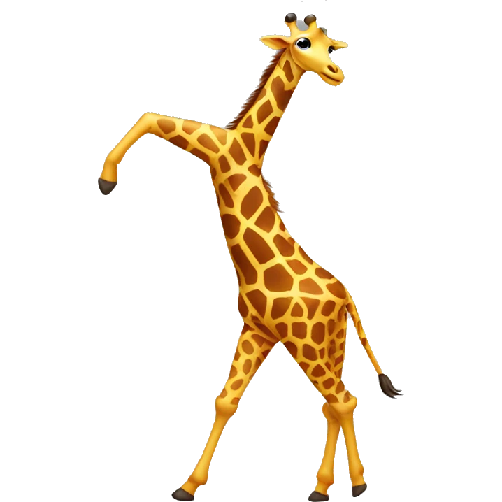 a dancing giraffe emoji