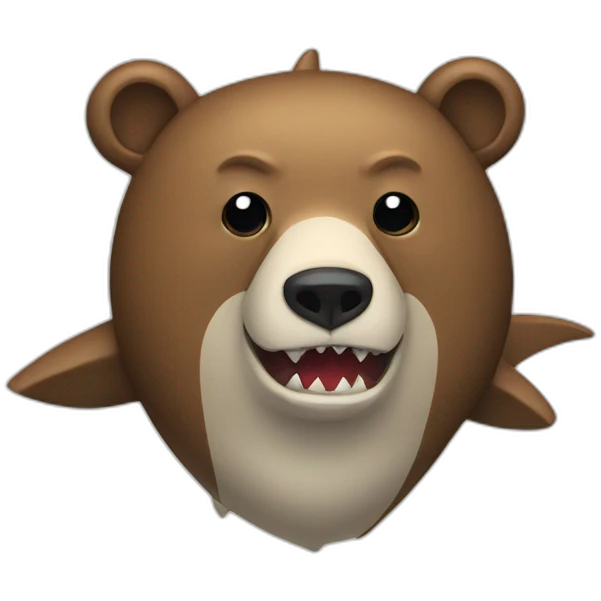 bear with shark head emoji