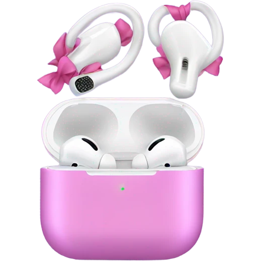 AirPod max with bows  emoji