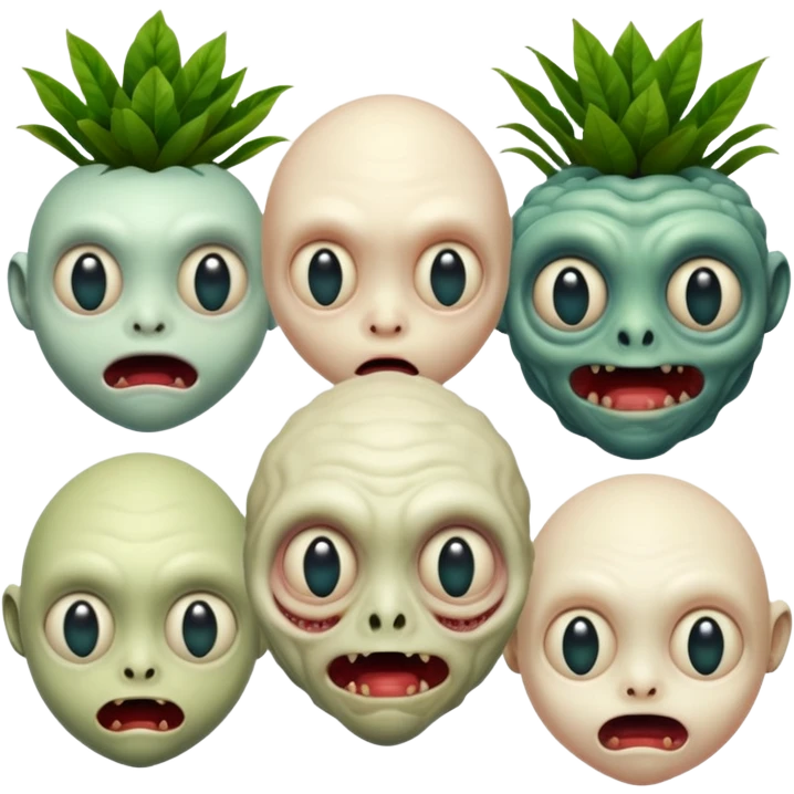 cinematic - hieronymus bosch phantasmagoric mutated beings - hybrids of humans and plants emoji