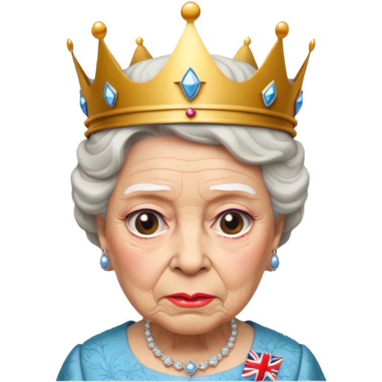 La reine Élisabeth 2 en moche emoji