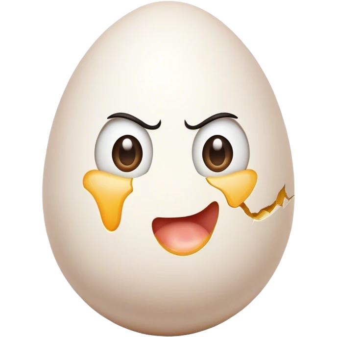 Egg middle finger emoji