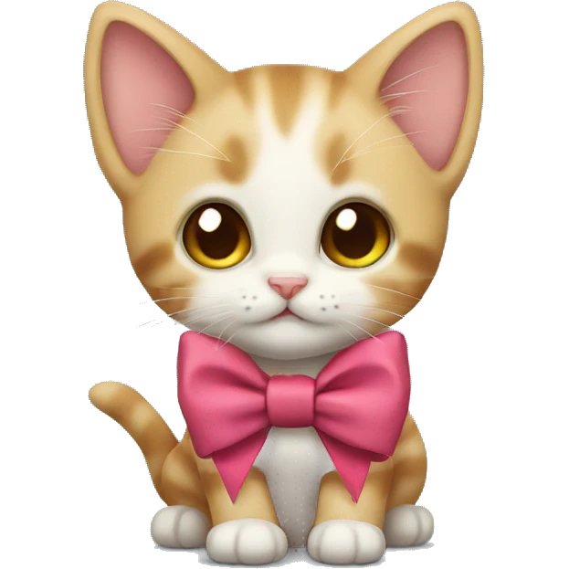 Kitten with a bow  emoji