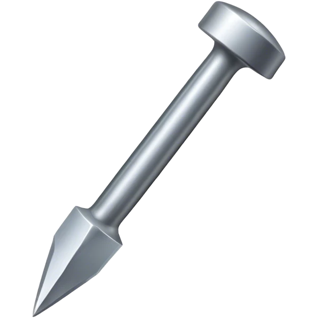 a sharp metal nail emoji