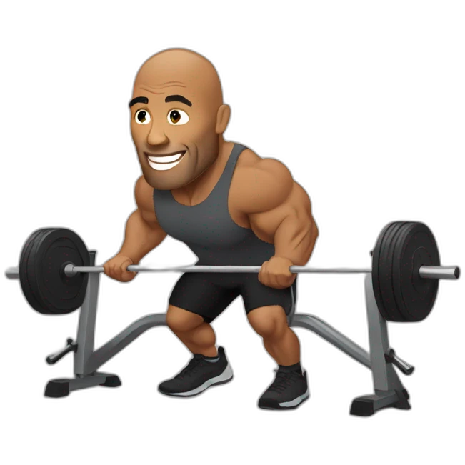 the rock working out emoji