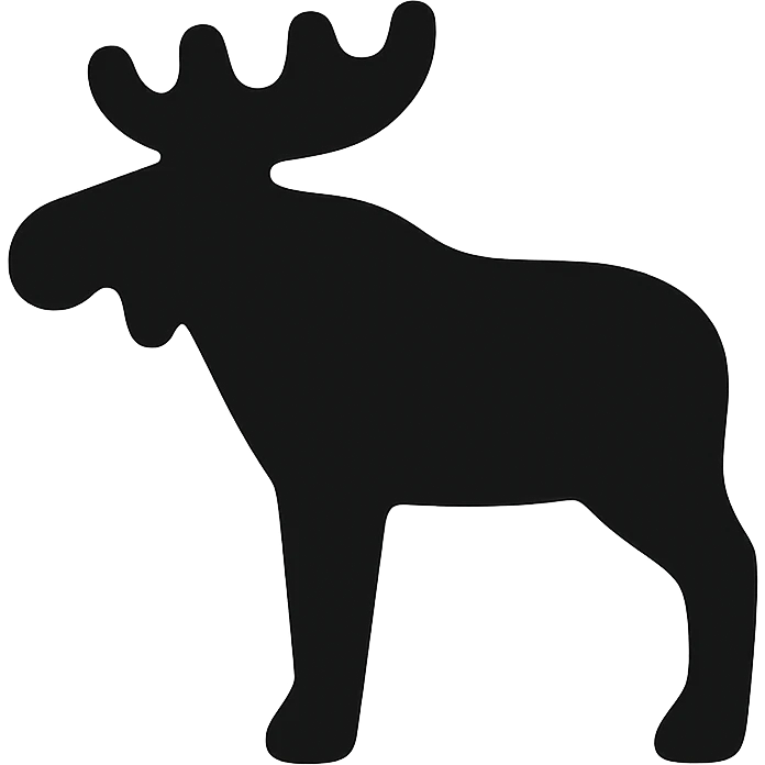 Moose black silhouette emoji